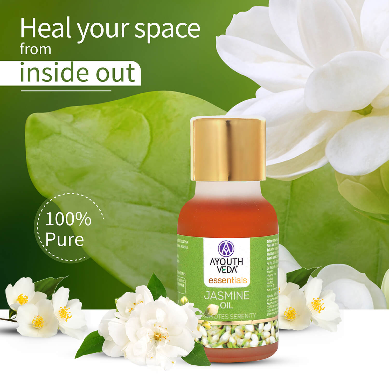 Jasmine oil, 100% Pure essential oil- Jasmine essential oil- Natural